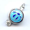 Fermoir Cloisonn� 9 mm Argent 925 x1