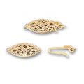 Fermoir filigran� 13x6 mm en Gold filled 14 carats x1