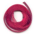 Organza M�tallique  6 mm rouge x 2 m