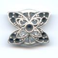 Intercalaire 2 rangs 18x15 mm argent� x1