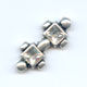 Intercalaire strass 3 rangs 22 mm Crystal x1