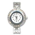 Montre ronde argent� - strass Crystal AB