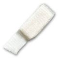 Organza M�tallique 20 mm argent� cr�me x 1 m