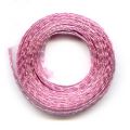 Organza M�tallique  6 mm vieux rose x 2 m