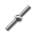 Embout pour cordon creux 4 mm rhodi� x1
