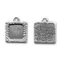 M�daillon pour cabochon 12 mm argent� vieilli x1
