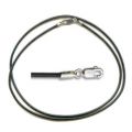 Tour de cou cuir 1,5 mm noir/appr�ts en Argent 925 40 cm