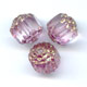 Antique Fire Polished faceted beads  8mm Crystal Bronze x10