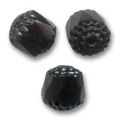 Antique Fire Polished faceted beads 10mm Jet x8
