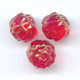 Antique Fire Polished faceted beads  6mm Light Siam Bronze x20