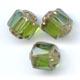 Antique Fire Polished faceted beads  6mm Olivine Bronze x20