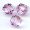 Antique Fire Polished faceted beads  6mm Violine Bronze x20