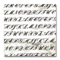 Feuille d'argent d�cor Lettres 110 mm