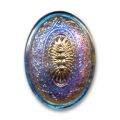 Bouton verre 34x24 mm Crystal Volcano