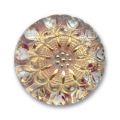 Bouton verre Coeur 27 mm Mauve/Rosaline/Gold