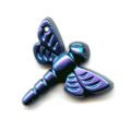 Lib�lula 15x13 mm Jet mat glacier blue x1