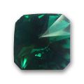 Cabochon 4650 carr� Rivoli 14 mm Emerald