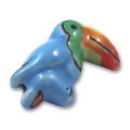 Ceramics parrot 22x16mm Blue