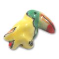 Ceramics parrot 22x16mm Yellow