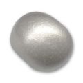 Perle en c�ramique  8 mm Argent� satin�