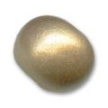 Perle en c�ramique  8 mm Dor� satin�