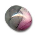Perle en c�ramique  8 mm Gris Fuschia iris�