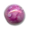 Perle en c�ramique  8 mm Pourpre marbr�