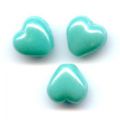 Coeurs  6 mm Luster Green Turquoise x25