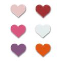 Assortiment de 20 attaches parisiennes Coeurs Multicolor
