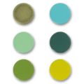 Assortiment de 20 attaches parisiennes Ronds Vert