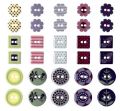 Assortiment de 30 boutons �poxy England