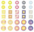 Assortiment de 30 boutons �poxy Schweiz