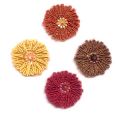 Broderie Thermocollante Ronds Bruns x4