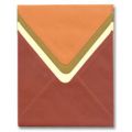 Enveloppes assorties 14x14 cm Brun
