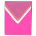 Enveloppes assorties 14x14 cm Rose