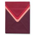 Enveloppes assorties 14x14 cm Rouge