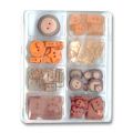 Boutons assortis Brun
