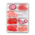 Boutons assortis Rouge