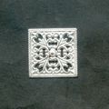 Estampe carr�e 1,9x1,9 cm argent� x1