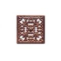 Estampe carr�e 1,9x1,9 cm cuivr� vieilli x1