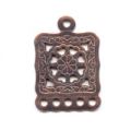 Estampe Boucle d'oreille 1,8x2,5 cm cuivr� vieilli x1