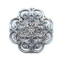 Estampe bomb�e 38 mm argent� vieilli x1