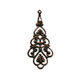 Estampe Boucle d�oreille cuivr�e 1,8x4 cm