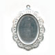 M�daillon pour cabochon 25x18 mm argent�  x1