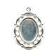 M�daillon pour cabochon 18x13 mm argent�  x1