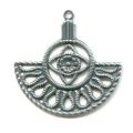 Estampe boh�mienne 34 mm argent� vieilli x1