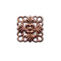 Estampe carr�e 1,5x1,5 cm cuivr� vieilli x1