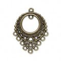 Estampe pendentif 33x25 mm bronze x1