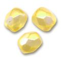 Fire Polished faceted round beads 4mm Gold Pearl x50