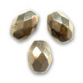 Olives facett�es  8x6 mm Gold Bronze x25